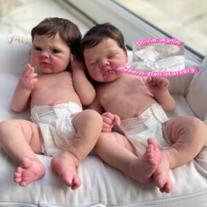 Nora & Noah – Full Body Silicone Reborn Twin Dolls - Photo 1