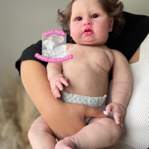 Blue – Full Body Silicone Reborn Baby Girl Doll - Photo 1